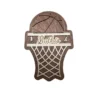Plaque de porte Basket personnalisée en bois