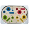 Insert sensoriel en bois 4 couleurs primaires avec jetons colorés pour la motricité fine et le tri des couleurs