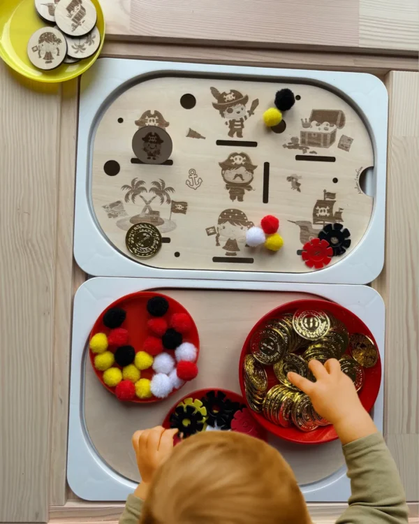 Insert sensoriel en bois - Pirates tout doux (version illustrée)