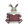 Cadre photo en bois en forme de lapin pour chambre d’enfant avec emplacement photo