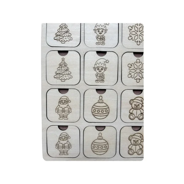 Noël - Jeu de mémoire en bois