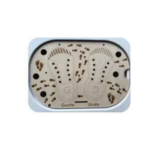 Insert éducatif en bois pour apprendre à faire ses lacets et développer la motricité fine