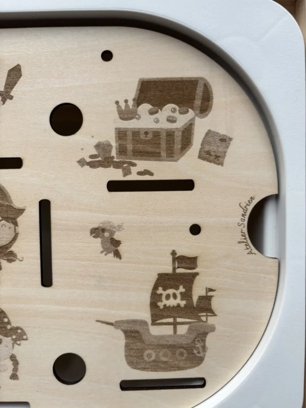 Insert sensoriel en bois - Pirates tout doux (version illustrée)
