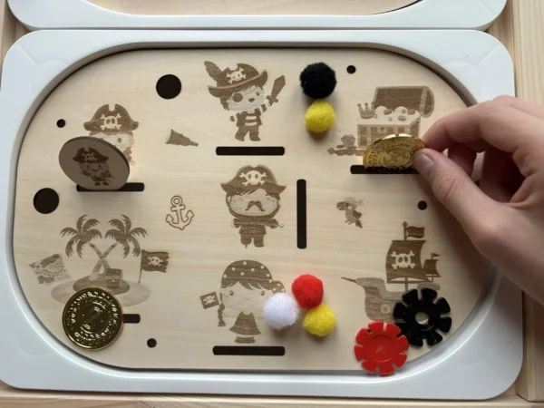 Insert sensoriel en bois - Pirates tout doux (version illustrée)