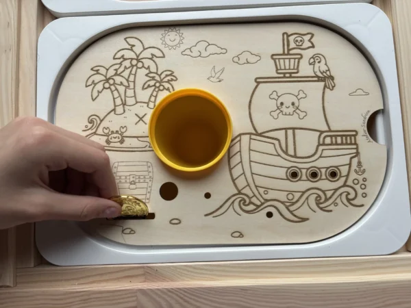 Insert sensoriel en bois - Chasse au trésor