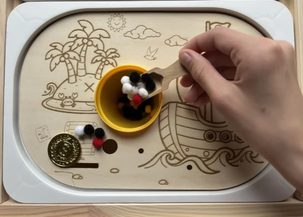 Insert sensoriel en bois - Chasse au trésor