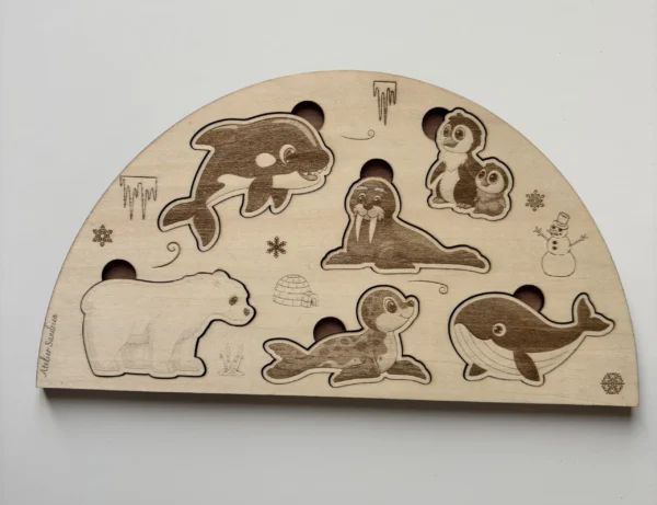Puzzle en bois - Les animaux arctiques