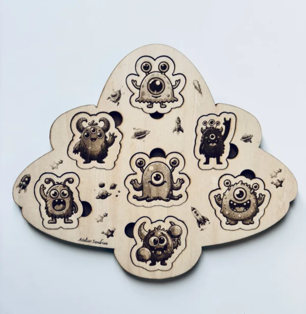 Les Petits Monstres - Puzzle en bois