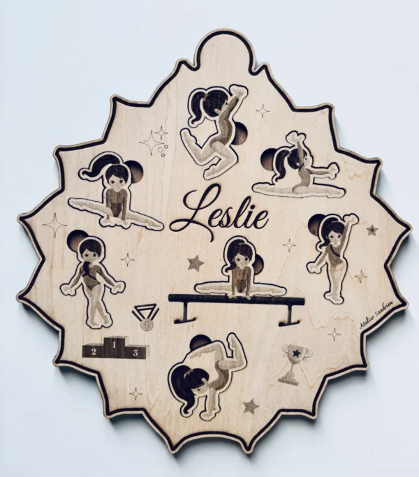 Gymnastique - Puzzle en bois