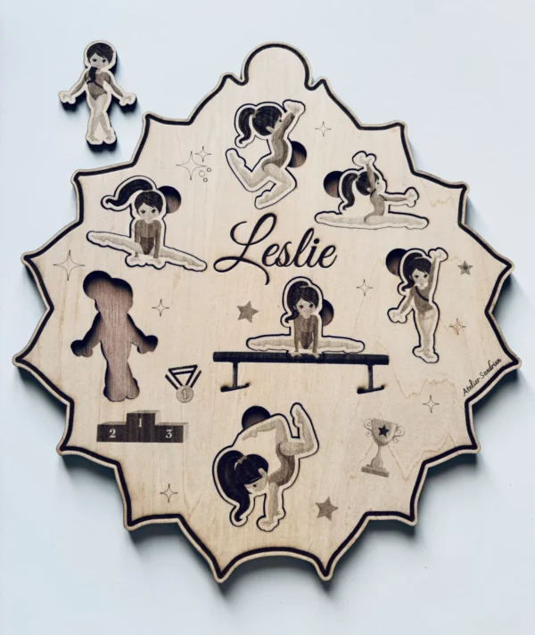 Gymnastique - Puzzle en bois