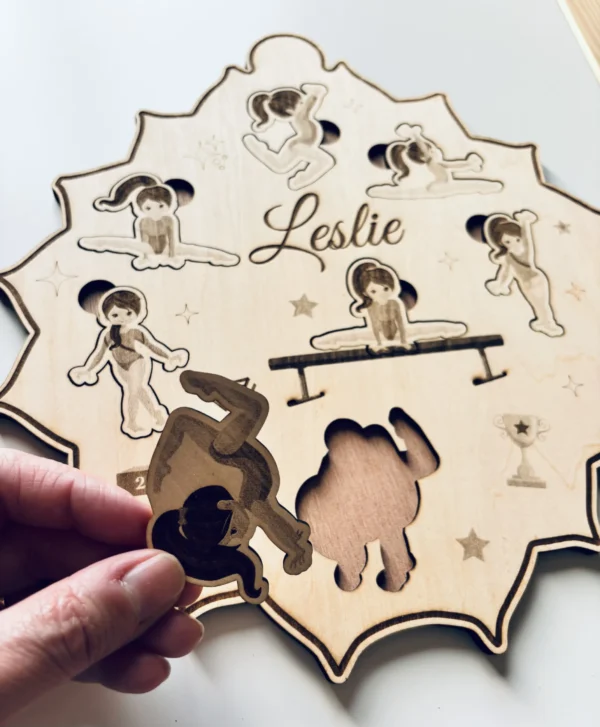 Gymnastique - Puzzle en bois