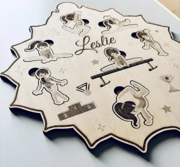 Gymnastique - Puzzle en bois