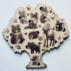 Puzzle forme arbre en bois - Les animaux de la forêt