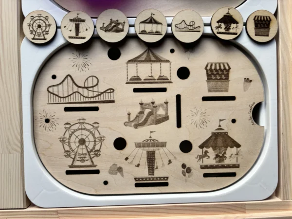 Insert sensoriel en bois - La fête foraine