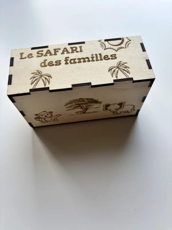 La boîte fermée - Duo puzzle en bois sur le safari des familles