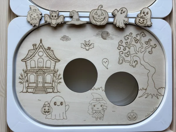 Insert sensoriel en bois - Halloween à remplir