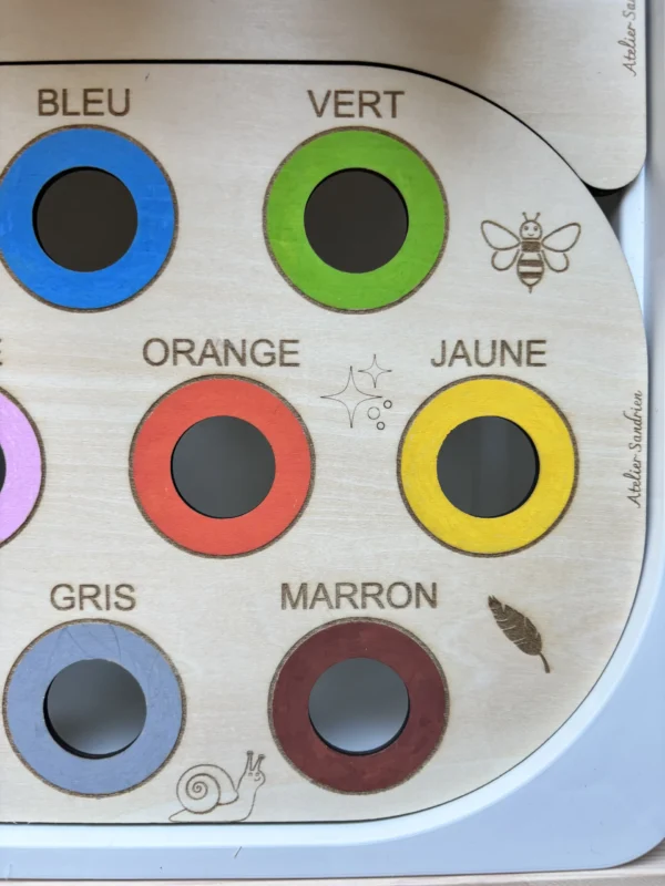 Insert sensoriel en bois - Atelier des couleurs