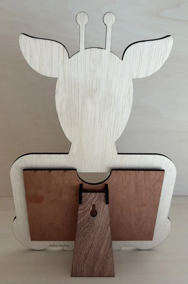 Cadre photo en bois - Girafe