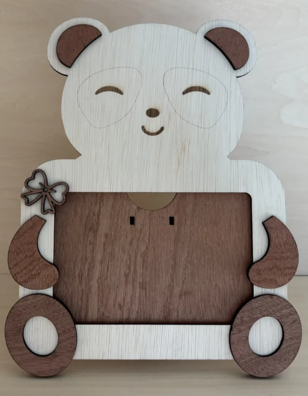 Cadre photo en bois - Panda