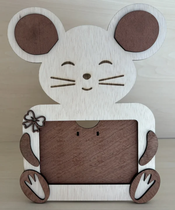 Cadre photo en bois -  Souris