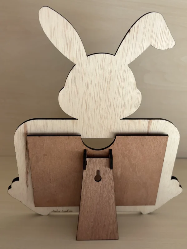 Cadre photo en bois -  Lapin