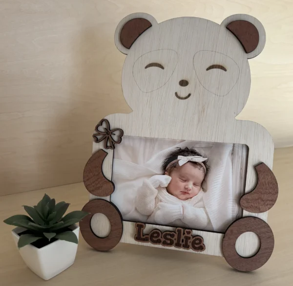 Cadre photo en bois - Panda