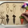 Insert sensoriel en bois - Jardin de carottes