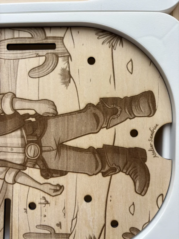 Insert sensoriel en bois - Le cow-boy