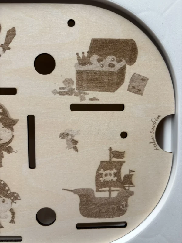 Insert sensoriel en bois - Pirates tout doux (version illustrée)