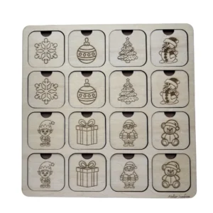 Noël - Jeu de mémoire en bois