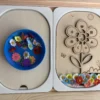Insert sensoriel en bois - Fleur de tri et de formes