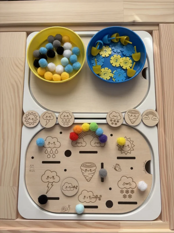 Insert sensoriel en bois - la Météo