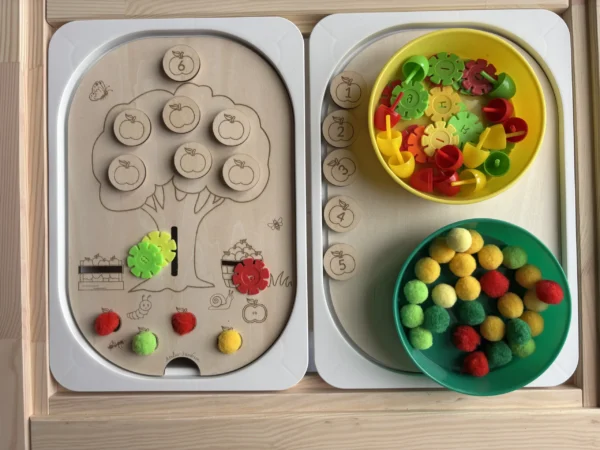 Insert sensoriel en bois - Le pommier