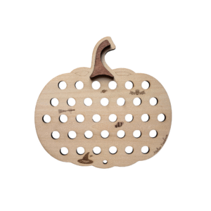 Forme en bois - citrouille - avec trous pour laçage, activité de motricité fine pour enfants