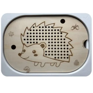 insert sensoriel en bois hérisson à trous picots