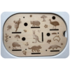 Insert sensoriel en bois animaux d'Australie– jeu d’association visuelle pour enfant