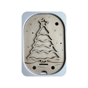 Insert sensoriel en bois - Sapin de Noël à remplir