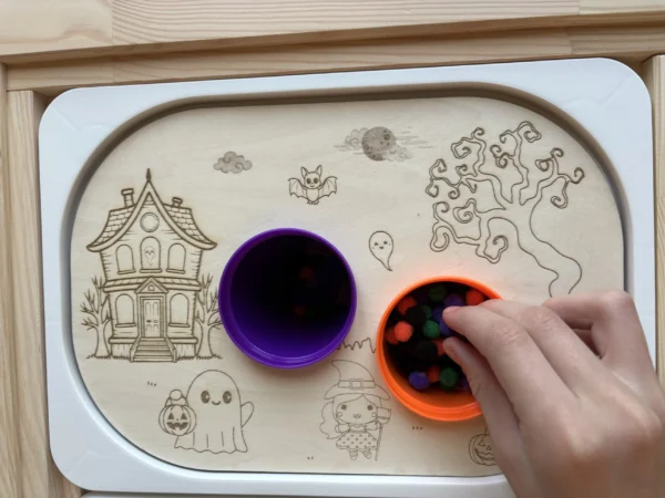 Insert sensoriel en bois - Halloween à remplir