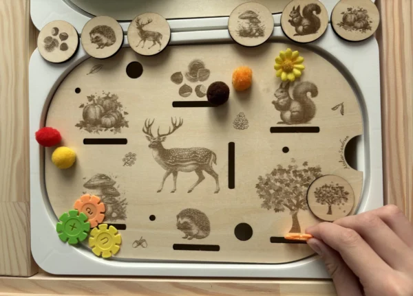 Insert sensoriel en bois - Découverte d'automne