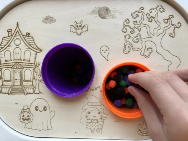 Insert sensoriel en bois - Halloween à remplir