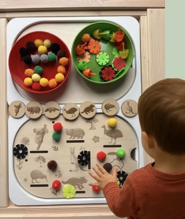 Insert sensoriel en bois - Les animaux d'Australie