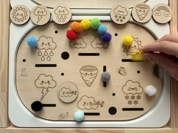 Insert sensoriel en bois - la Météo