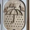 Insert sensoriel en bois - Parapluie numéroté