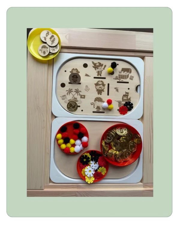 Insert sensoriel en bois - Pirates tout doux (version illustrée)