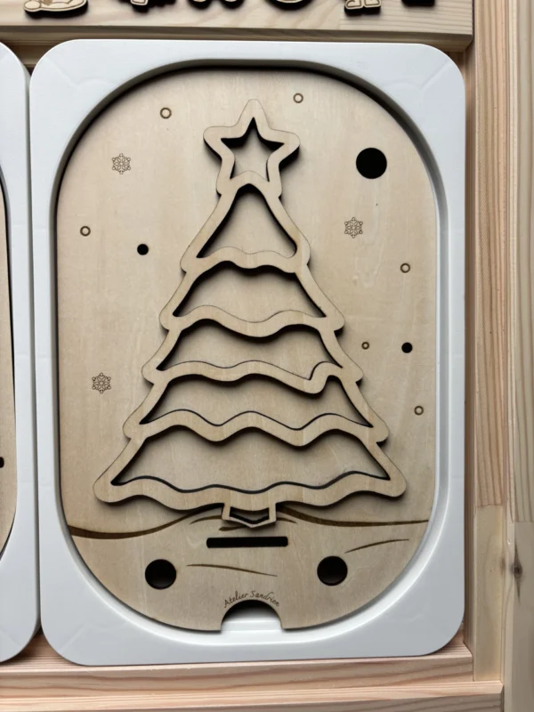 Insert sensoriel en bois - sapin à remplir