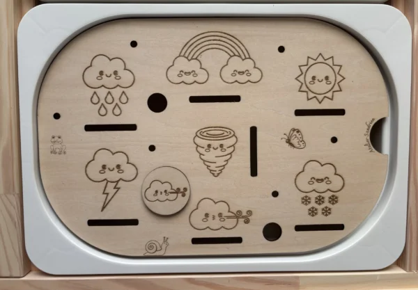 Insert sensoriel en bois - la Météo