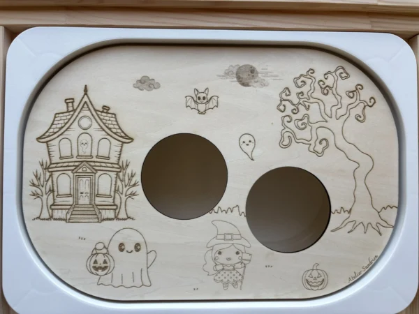 Insert sensoriel en bois - Halloween à remplir
