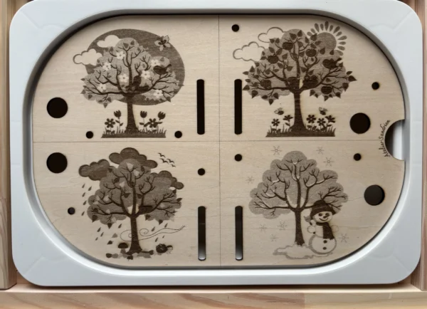 Insert sensoriel en bois - Les 4 saisons