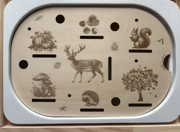 Insert sensoriel en bois - Découverte d'automne