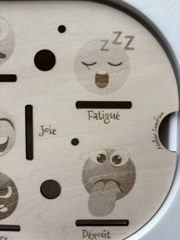 Insert sensoriel en bois - Explorer les émotions